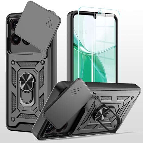 hülle für ZTE Blade A35 / ZTE Blade A55 Handyhülle Kameraschutz Slide Camera mit 1 Stück Panzer Schutz Glas, 360 Grad Drehbar Metall Ring Fallschutz Handy Hüllen Outdoor Schutzhülle Cover Schwarz hülle für ZTE Blade A35 / ZTE Blade A55 Handyhülle Kameraschutz Slide Camera mit 1 Stück Panzer Schutz Glas, 360 Grad Drehbar Metall Ring Fallschutz Handy Hüllen Outdoor Schutzhülle Cover Schwarz von MQERYBV
