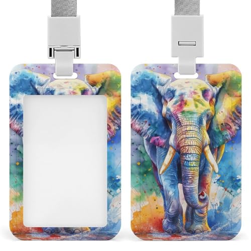 Id-Kartenhalter Arbeitsschildhalter Mit Lanyard Aquarell Elefant Id-Kartenhalter Arbeitsschildhalter Mit Lanyard Id-Kartenhalter Arbeitsschildhalter Mit Lanyard Aquarell Elefant Id-Kartenhalter Arbeitsschildhalter Mit Lanyard von MQSSYOA