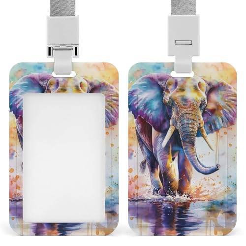 Id-Kartenhalter Arbeitsschildhalter Mit Lanyard Aquarell Elefant Id-Kartenhalter Arbeitsschildhalter Mit Lanyard Id-Kartenhalter Arbeitsschildhalter Mit Lanyard Aquarell Elefant Id-Kartenhalter Arbeitsschildhalter Mit Lanyard von MQSSYOA