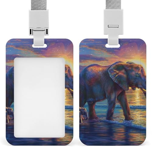 Id-Kartenhalter Arbeitsschildhalter Mit Lanyard Elephants Sunset Seaside Landschaft Id-Kartenhalter Arbeitsschildhalter Mit Lanyard Id-Kartenhalter Arbeitsschildhalter Mit Lanyard Elephants Sunset Seaside Landschaft Id-Kartenhalter Arbeitsschildhalter Mit Lanyard von MQSSYOA