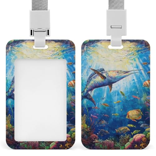 Id-Kartenhalter Arbeitsschildhalter Mit Lanyard Fisch Unterwasser Fisch Muster Vibrant Id-Kartenhalter Arbeitsschildhalter Mit Lanyard Id-Kartenhalter Arbeitsschildhalter Mit Lanyard Fisch Unterwasser Fisch Muster Vibrant Id-Kartenhalter Arbeitsschildhalter Mit Lanyard von MQSSYOA