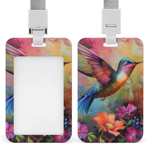 Id-Kartenhalter Arbeitsschildhalter Mit Lanyard Kolibris Blumen Blumen Gemälde Id-Kartenhalter Arbeitsschildhalter Mit Lanyard Id-Kartenhalter Arbeitsschildhalter Mit Lanyard Kolibris Blumen Blumen Gemälde Id-Kartenhalter Arbeitsschildhalter Mit Lanyard von MQSSYOA