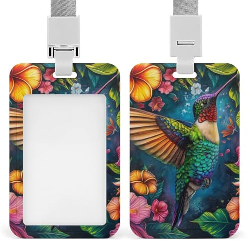 Id-Kartenhalter Arbeitsschildhalter Mit Lanyard Kolibris Blumen Blumen Gemälde Id-Kartenhalter Arbeitsschildhalter Mit Lanyard Id-Kartenhalter Arbeitsschildhalter Mit Lanyard Kolibris Blumen Blumen Gemälde Id-Kartenhalter Arbeitsschildhalter Mit Lanyard von MQSSYOA