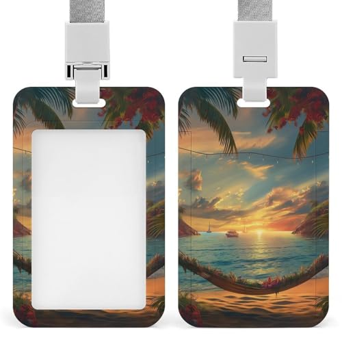 Id-Kartenhalter Arbeitsschildhalter Mit Lanyard Palme Meereslandschaft Id-Kartenhalter Arbeitsschildhalter Mit Lanyard Id-Kartenhalter Arbeitsschildhalter Mit Lanyard Palme Meereslandschaft Id-Kartenhalter Arbeitsschildhalter Mit Lanyard von MQSSYOA