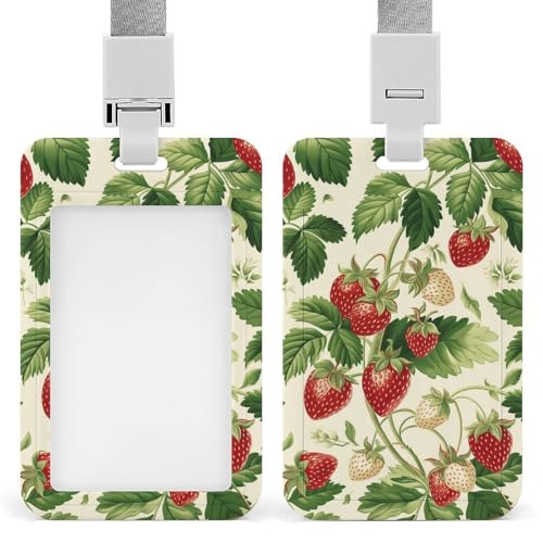 Id-Kartenhalter Arbeitsschildhalter Mit Lanyard Strawberries And Green Leaves Id-Kartenhalter Arbeitsschildhalter Mit Lanyard Id-Kartenhalter Arbeitsschildhalter Mit Lanyard Strawberries And Green Leaves Id-Kartenhalter Arbeitsschildhalter Mit Lanyard von MQSSYOA