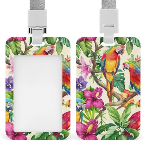 Id-Kartenhalter Arbeitsschildhalter Mit Lanyard Tropical Parrots Flowers Blossom Id-Kartenhalter Arbeitsschildhalter Mit Lanyard Id-Kartenhalter Arbeitsschildhalter Mit Lanyard Tropical Parrots Flowers Blossom Id-Kartenhalter Arbeitsschildhalter Mit Lanyard von MQSSYOA