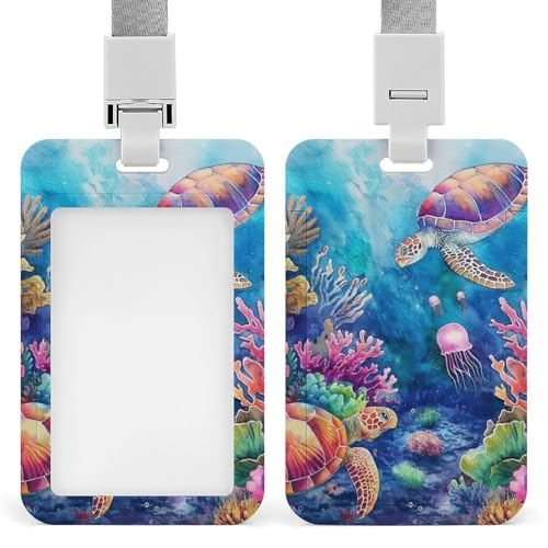 Id-Kartenhalter Arbeitsschildhalter Mit Lanyard Unterwasserbild Schildkröte Qualle Id-Kartenhalter Arbeitsschildhalter Mit Lanyard Id-Kartenhalter Arbeitsschildhalter Mit Lanyard Unterwasserbild Schildkröte Qualle Id-Kartenhalter Arbeitsschildhalter Mit Lanyard von MQSSYOA