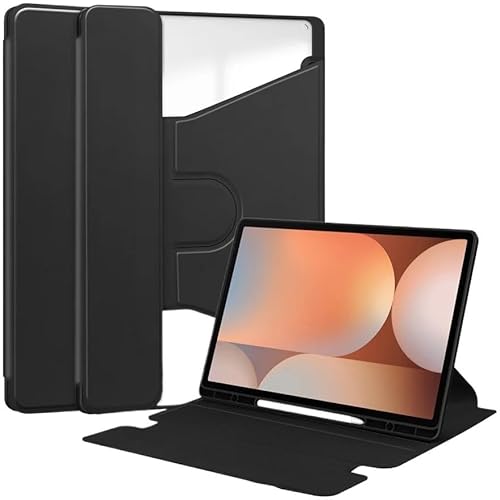 MQVQAUBST Acryl-Tablet-Hülle, geeignet for Samsung Galaxy Tab S10 Ultra 14,6 Zoll SM-X920 926, Flip-Rotation-Standhülle mit Stiftschlitz(Black) von MQVQAUBST
