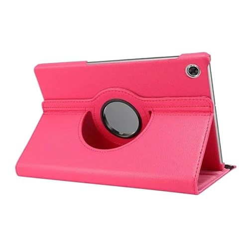 MQVQAUBST Tablet-Hülle aus PU-Leder, geeignet for Huawei Mediapad M5 Lite 10 BAH2-W09 10,1 Zoll, 360 Grad drehbare Standabdeckung(Rose red) von MQVQAUBST