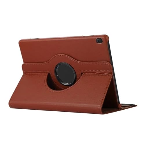 MQVQAUBST Tischabdeckung aus PU-Leder, geeignet for Lenovo Tab M10 10,1 Zoll TB-X505F X505L/TB-X605F X605L, 360 Grad drehbarer Standkoffer(Brown,M10 TB-X505F/L) von MQVQAUBST