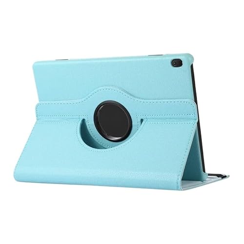 MQVQAUBST Tischabdeckung aus PU-Leder, geeignet for Lenovo Tab M10 10,1 Zoll TB-X505F X505L/TB-X605F X605L, 360 Grad drehbarer Standkoffer(Sky Blue,M10 TB-X505F/L) von MQVQAUBST