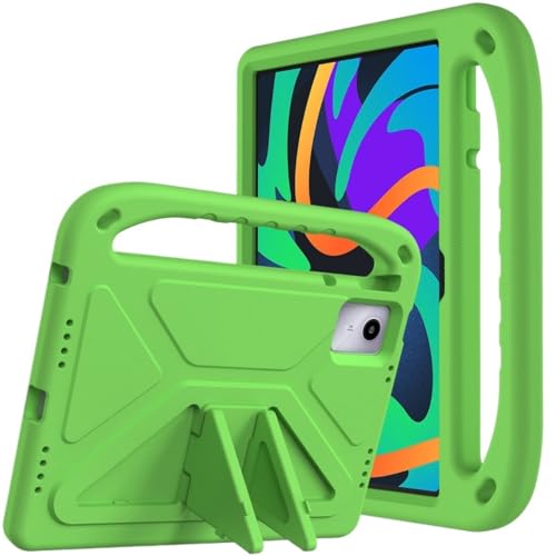 MQVQAUBST Weiche Eva-Hülle, geeignet for Lenovo Tab M11/Xiaoxin Pad 2024 11 Zoll, stoßfest, mit Ständer, sicherer Griff, Tablet-Abdeckung(Green,M11 2024) von MQVQAUBST