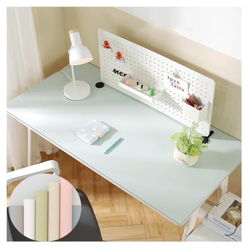 MQXDNFDC Leder Schreibtischschoner Abwischbar Groß Mousepad Kunstleder Schreibtischmatte Wasserdichte Tischdecke Rechteck Schreibblock Blottermatte Vinyl Tischmatte für Maus und Tastatur(85x140CM) von MQXDNFDC