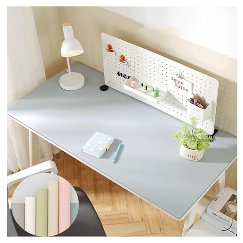 MQXDNFDC Leder Schreibtischschoner Abwischbar Groß Mousepad Kunstleder Schreibtischmatte Wasserdichte Tischdecke Rechteck Schreibblock Blottermatte Vinyl Tischmatte für Maus und Tastatur(85x140CM) von MQXDNFDC