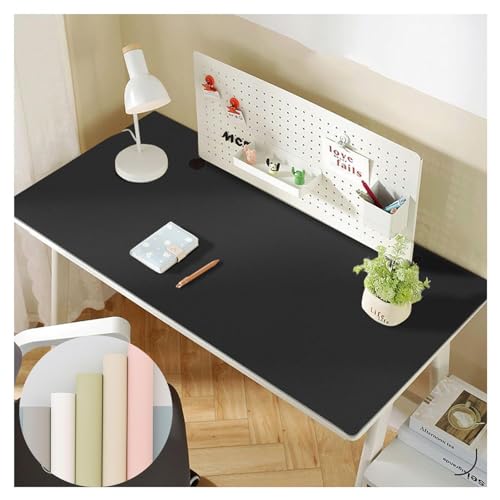 MQXDNFDC Leder Schreibtischunterlage Groß Abwaschbar Kunstleder Schreibtischunterlage Wasserdicht Rechteck Tischunterlage Vinyl Tischunterlage für Maus und Tastatur (85 * 140cm, Blau) von MQXDNFDC