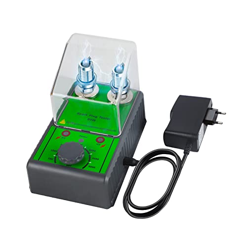 MRCARTOOL Zündkerzentester Auto-Zündkerzenprüfgerät mit einstellbarer Zweilochbuchse 220V Auto-Zündkerzengerät mit Transparent Schutzabdeckung Zündkerzen-Tester Analysator für 12V-Fahrzeuge von MR CARTOOL