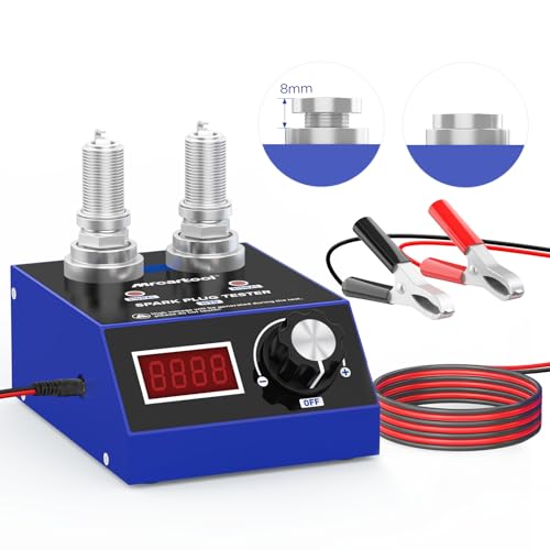 MRCARTOOL Zündkerzentester Auto-Zündkerzenprüfgerät mit einstellbarer Zweilochbuchse 220V Auto-Zündkerzengerät 500~9000RPM von MR CARTOOL