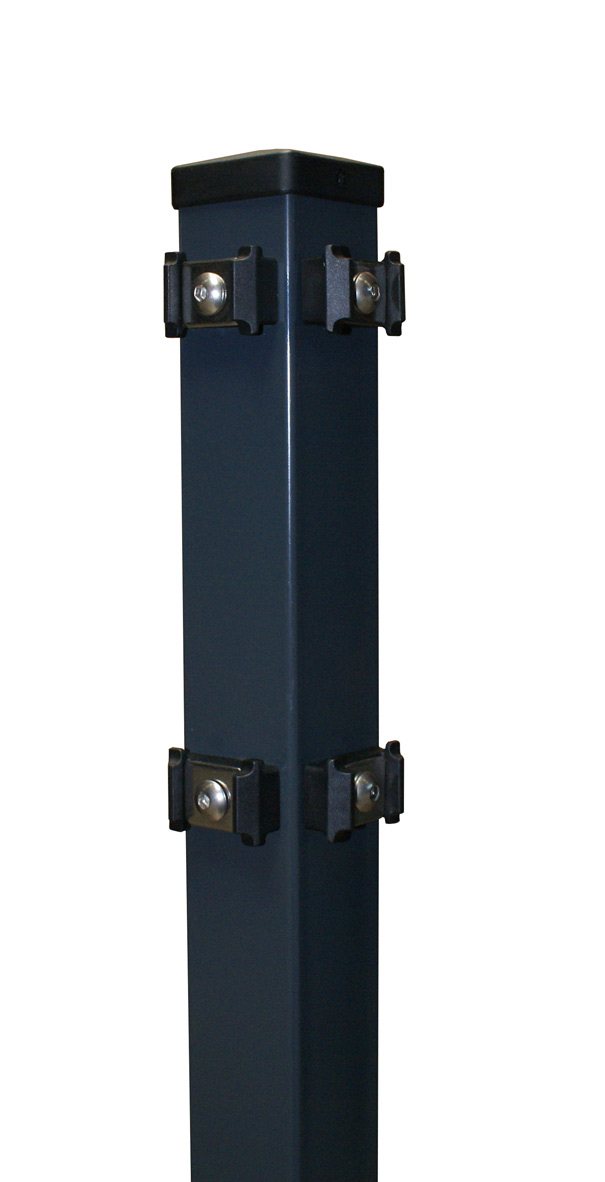 MR-Shop Eckpfosten anthrazit RAL 7016 zum Einbetonieren, Klemmhalter, Anthrazitgrau, 1.230 mm von MR-Shop