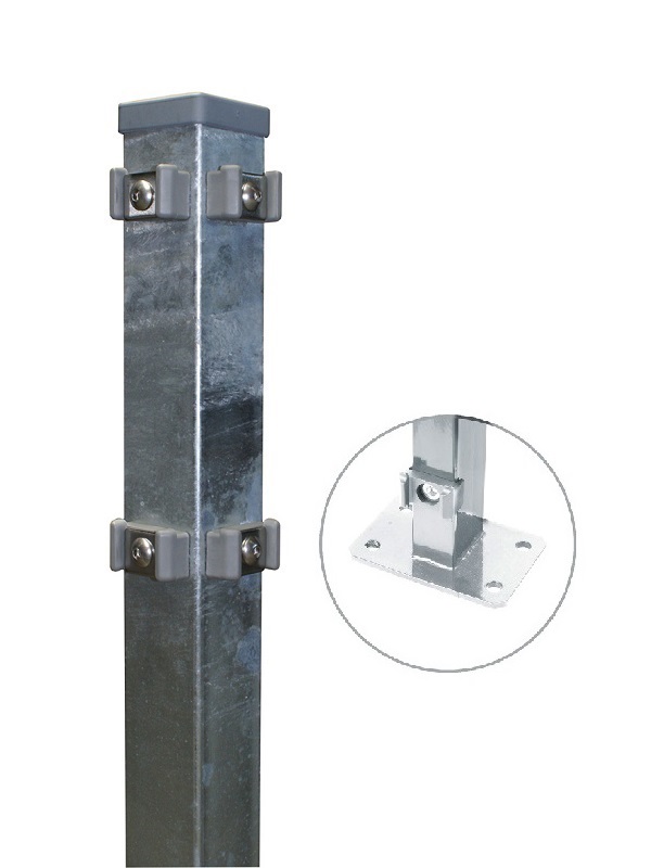MR-Shop Eckpfosten feuerverzinkt mit Bodenplatte, Klemmhalter, 1.030 mm MR-Shop Eckpfosten feuerverzinkt mit Bodenplatte, Klemmhalter, 1.030 mm von MR-Shop