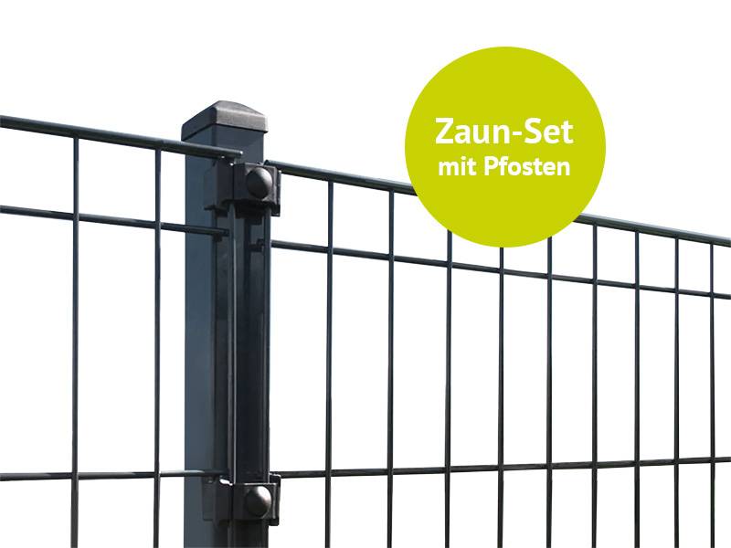 MR-Shop Einstabmattenzaun Set Anthrazit RAL 7016, Anthrazitgrau, 48 m x 800 mm von MR-Shop