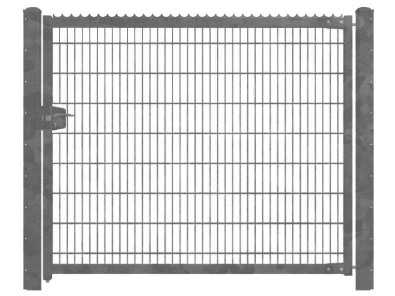 MR-Shop Industrietor einflügelig mit Doppelstabfüllung, Feuerverzinkt, 5.000 mm x 1.800 mm von MR-Shop
