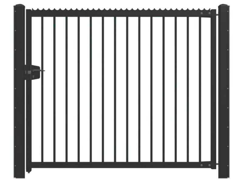 MR-Shop Industrietor einflügelig mit Stabfüllung, anthrazit, 4.000 mm x 1.200 mm von MR-Shop
