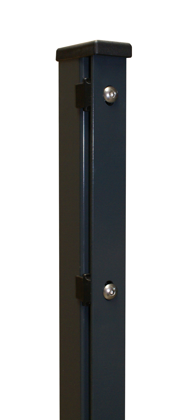 MR-Shop Pfosten anthrazit RAL 7016 zum Einbetonieren, Flacheisenleiste, Anthrazitgrau, 1.230 mm von MR-Shop