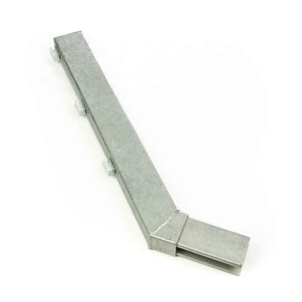 MR-Shop Stacheldrahthalter für Doppelstabmattenzaun, 45° abgewinkelt (490 mm), Anthrazitgrau von MR-Shop