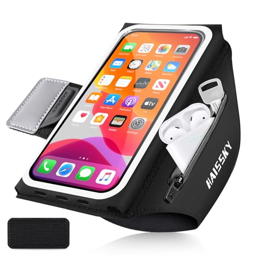 Armband für Handy zum Laufen mit Kopfhörertasche, Handy-Halterung für iPhone 16, 15, 14, 13, 12, 11 Pro Max, Galaxy S21-S24, ultra-wasserdichtes Armband mit Auto-Hausschlüssel Armband für Handy zum Laufen mit Kopfhörertasche, Handy-Halterung für iPhone 16, 15, 14, 13, 12, 11 Pro Max, Galaxy S21-S24, ultra-wasserdichtes Armband mit Auto-Hausschlüssel von MR.LUYU