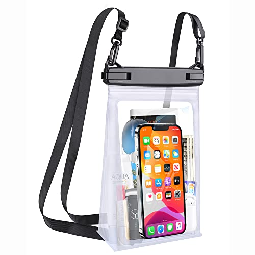 MR.LUYU Wasserdicht Handyhülle, Große Kapazität IPX8 Unterwasser Handyhülle Wasserfest Hülle Handytasche Waterproof Phone Case für iPhone 14 Pro Max 13 12 11, Samsung Smartphone bis zu 7 Zoll von MR.LUYU