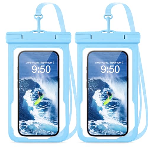 MR.LUYU wasserdichte Handyhülle, 2 Stück Handytasche wasserdichte IPX8 Unterwasser Handyhülle Waterproof Phone Case für iPhone 15 Pro Max 14 13 Galaxy S24 S23 Ultra, bis zu 6.9 Zoll von MR.LUYU