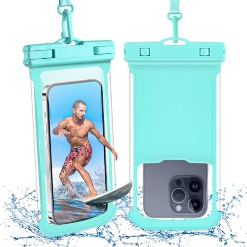 MR.LUYU wasserdichte Handyhülle, 2 Stück IPX8 Unterwasser Handyhülle [3D Nahtloses Rahmen] Waterproof Phone Case für iPhone 15 Pro Max 14 13 Galaxy S24 S23 Ultra, bis zu 6.9 Zoll von MR.LUYU