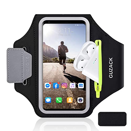 Sportarmband Handy Universal, Handyhalterung Joggen Mit Kopfhörer Tasche Running Armband für iPhone 14 Pro Max/14 Pro/13 Pro/12/11/XS/8 Handytasche für Joggen Running Bis zu 6,9" von MR.LUYU