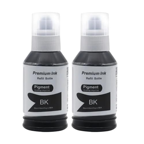 Pigmenttinte 140 ml T015 Kompatibel mit kommerziellen A4-Tintenstrahldrucker M1058, erhältlich in 1, 2, 3, 5 Flaschen(015 Ink 2 Bottle) von MRHZKE