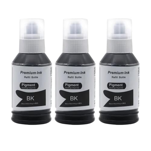 Pigmenttinte 140 ml T015 Kompatibel mit kommerziellen A4-Tintenstrahldrucker M1058, erhältlich in 1, 2, 3, 5 Flaschen(015 Ink 3 Bottle) von MRHZKE