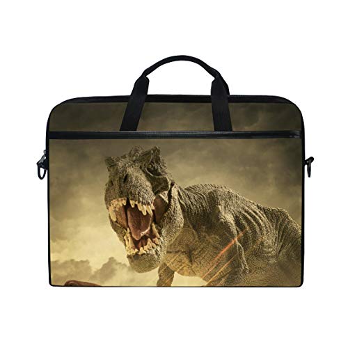 MRMIAN Tyrannosaurus Dinosaurier T-Rex Laptoptasche Tasche Sleeve Portable / Crossbody Messenger Aktentasche Convertible mit Gurtfach für MacBook Air/Pro Surface Dell ASUS HP Lenovo 15-15,4 Zoll von MRMIAN