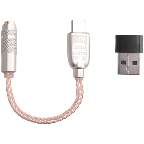 MRNHA Audio Adapter Digital Audio Amplifier CX31993 MAX97220 Dual Chip Type-C-3.5mm AMP HiFi PCM 32Bit/384KHz Kopfhörer- von MRNHA