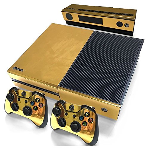 MRNHA Gold GläNzende Haut Aufkleber für Console Controller + Kinect Decal Vinyl von MRNHA