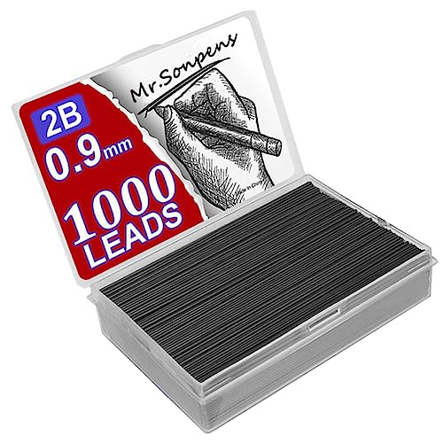 1000 Stück Mechanischer Bleistift Bleikern 0,5 0,7 0,9 1,3 2,0 mm 2 B große Kapazität austauschbar Bleistift Nachfüllung Student praktische Geschenkbox (0,7 mm) von MROOFUL
