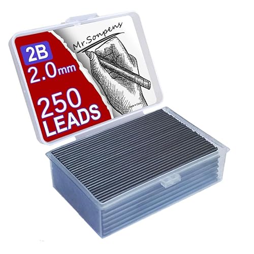1000 Stück Mechanischer Bleistift Bleikern 0,5 0,7 0,9 1,3 2,0 mm 2 B große Kapazität austauschbar Bleistift Nachfüllung Student praktische Geschenkbox (2,0 mm) von MROOFUL