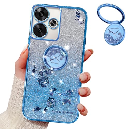 MRRSIWEI Für Xiaomi Redmi 13 4G / Redmi Note 13R 5G / Poco M6 4G Hülle für Frauen Mädchen, Luxus Plating Bling Glitter Sparkle Flowers Shockproof Case with Ring Stand for Xiaomi Redmi 13 4G.Flowers MRRSIWEI Für Xiaomi Redmi 13 4G / Redmi Note 13R 5G / Poco M6 4G Hülle für Frauen Mädchen, Luxus Plating Bling Glitter Sparkle Flowers Shockproof Case with Ring Stand for Xiaomi Redmi 13 4G.Flowers von MRRSIWEI