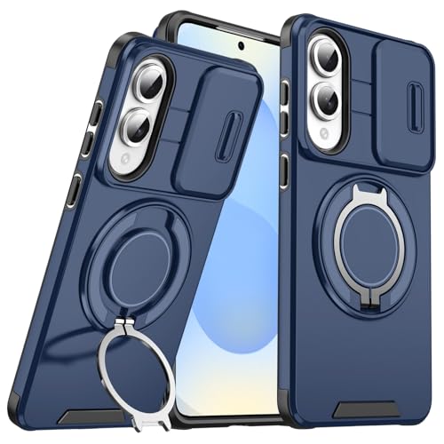 MRRSIWEI Schutzhülle für Samsung Galaxy S25 Edge (nicht S25) mit Schiebe-Kamera-Abdeckung, Fallschutz in Militärqualität, strapazierfähig, stoßfest, mit 360° drehbarem Ständer, Schutzhülle für Galaxy von MRRSIWEI