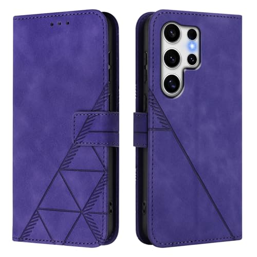 MRRSIWEI Schutzhülle für Samsung Galaxy S25 Ultra (nicht S25) mit Kartenhalter, Kunstleder, stoßfest, magnetisch, Klapphülle mit Ständer, Brieftaschen-Abdeckung für Samsung Galaxy S25 Ultra. Halterung von MRRSIWEI
