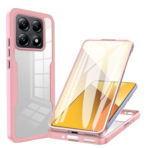 MRRSIWEI Schutzhülle für Xiaomi 14T Pro, integrierter Displayschutz, stoßfest, Militärqualität, 360° Rundumschutz, transparent, robuste Schutzhülle für Xiaomi 14T Pro, Rosa MRRSIWEI Schutzhülle für Xiaomi 14T Pro, integrierter Displayschutz, stoßfest, Militärqualität, 360° Rundumschutz, transparent, robuste Schutzhülle für Xiaomi 14T Pro, Rosa von MRRSIWEI
