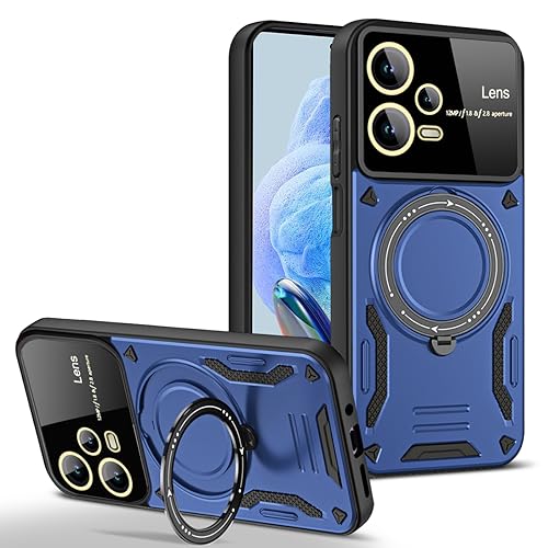 MRRSIWEI Schutzhülle für Xiaomi Redmi Note 12 Pro 5G / Poco X5 Pro mit Kameraobjektivschutz, Fallschutz in Militärqualität, stoßfest mit Ständer, für Xiaomi Redmi Note 12 Pro, Mecha-Blau MRRSIWEI Schutzhülle für Xiaomi Redmi Note 12 Pro 5G / Poco X5 Pro mit Kameraobjektivschutz, Fallschutz in Militärqualität, stoßfest mit Ständer, für Xiaomi Redmi Note 12 Pro, Mecha-Blau von MRRSIWEI