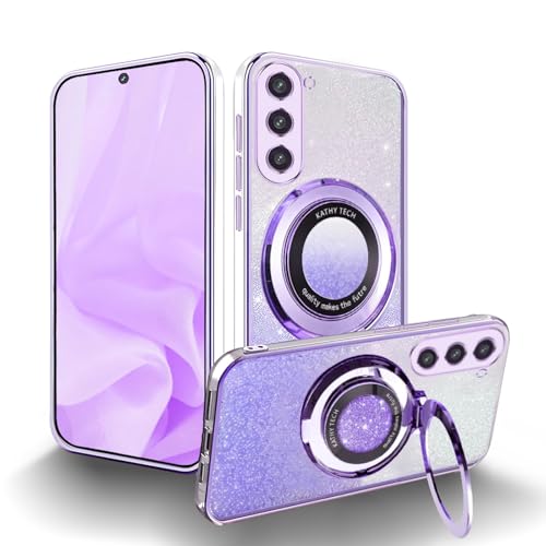 MRRSIWEI Transparente Glitzer-Schutzhülle für Samsung Galaxy A36, luxuriöse Beschichtung, glitzernder Farbverlauf mit Ständer, für Damen und Mädchen, Violett MRRSIWEI Transparente Glitzer-Schutzhülle für Samsung Galaxy A36, luxuriöse Beschichtung, glitzernder Farbverlauf mit Ständer, für Damen und Mädchen, Violett von MRRSIWEI