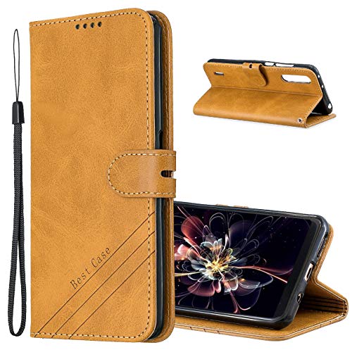 Hülle für Xiaomi Mi 9 Lite, Vintage Dünne Handyhülle mit Standfunktion Kartenfächern Premium PU-Leder Tasche Flip Schutzhülle Kompatibel mit Xiaomi Mi 9 Lite/Xiaomi Mi CC9. HX Retro Yellow Hülle für Xiaomi Mi 9 Lite, Vintage Dünne Handyhülle mit Standfunktion Kartenfächern Premium PU-Leder Tasche Flip Schutzhülle Kompatibel mit Xiaomi Mi 9 Lite/Xiaomi Mi CC9. HX Retro Yellow von MRSTER