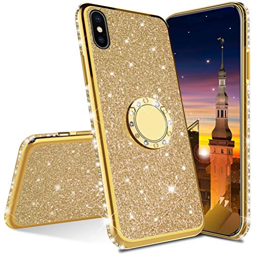 MRSTER Glitzer Hülle Kompatibel mit iPhone 6S Glitzer Handyhülle Bling Glänzend Strass Diamant Schutzhülle mit 360 Grad Ring Ständer für Apple iPhone 6 / iPhone 6S. GS Bling TPU - Gold MRSTER Glitzer Hülle Kompatibel mit iPhone 6S Glitzer Handyhülle Bling Glänzend Strass Diamant Schutzhülle mit 360 Grad Ring Ständer für Apple iPhone 6 / iPhone 6S. GS Bling TPU - Gold von MRSTER