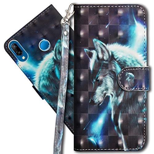 MRSTER Huawei P20 Lite Handytasche, Leder Schutzhülle Brieftasche Hülle Flip Case 3D Muster Cover mit Kartenfach Magnet Tasche Handyhüllen für Huawei P20 Lite. YX 3D - Wolf MRSTER Huawei P20 Lite Handytasche, Leder Schutzhülle Brieftasche Hülle Flip Case 3D Muster Cover mit Kartenfach Magnet Tasche Handyhüllen für Huawei P20 Lite. YX 3D - Wolf von MRSTER