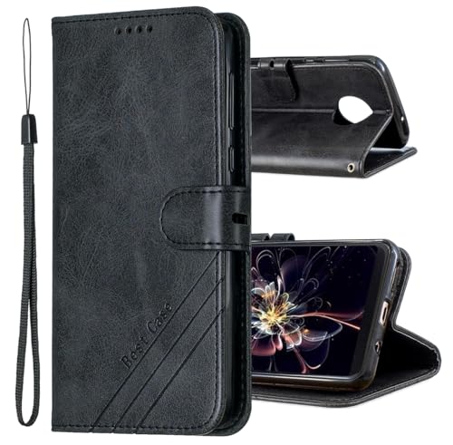 MRSTER Hülle für Honor 9X, Vintage Dünne Handyhülle mit Standfunktion Kartenfächern Premium PU-Leder Tasche Flip Schutzhülle Kompatibel mit Huawei Honor 9X. HX Retro Black von MRSTER